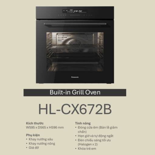 Lò nướng âm tủ Panasonic HL-CX672B - 3