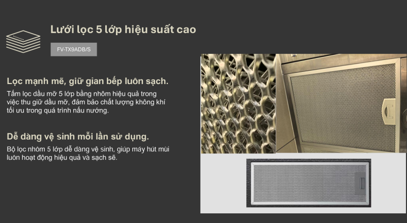 Máy hút mùi Panasonic FV-TX9ADB/S màu đen - 16 Máy hút mùi Panasonic FV-TX9ADB/S màu đen