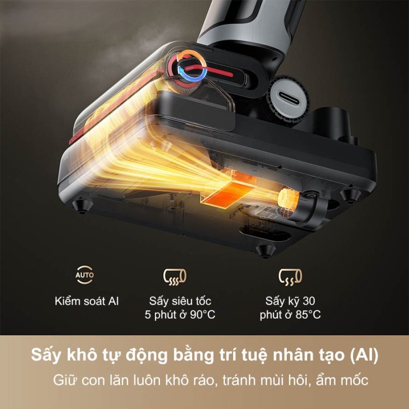 MÁY HÚT BỤI LAU NHÀ KHÔ VÀ ƯỚT DREAME H15 PRO HEAT - 77 MÁY HÚT BỤI LAU NHÀ KHÔ VÀ ƯỚT DREAME H15 PRO HEAT