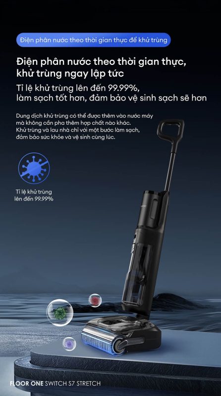 MÁY HÚT BỤI LAU NHÀ TINECO FLOOR ONE SWITCH S7 STRETCH - 98 MÁY HÚT BỤI LAU NHÀ TINECO FLOOR ONE SWITCH S7 STRETCH