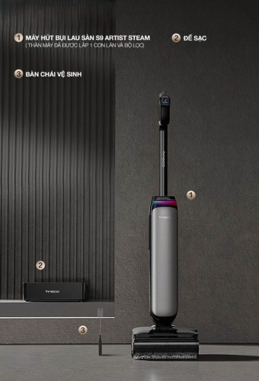 MÁY HÚT BỤI LAU NHÀ TINECO FLOOR ONE S9 ARTIST STEAM - 35