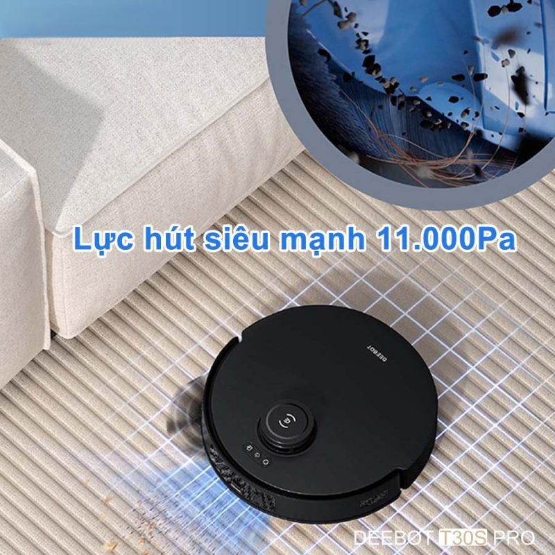 ROBOT HÚT BỤI LAU NHÀ ECOVACS DEEBOT T30S PRO - 106 ROBOT HÚT BỤI LAU NHÀ ECOVACS DEEBOT T30S PRO