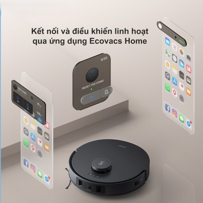 ROBOT HÚT BỤI LAU NHÀ ECOVACS DEEBOT T30S PRO - 116 ROBOT HÚT BỤI LAU NHÀ ECOVACS DEEBOT T30S PRO