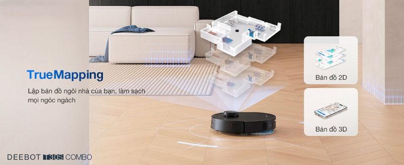 ROBOT HÚT BỤI LAU NHÀ ECOVACS DEEBOT T30S COMBO - 128 ROBOT HÚT BỤI LAU NHÀ ECOVACS DEEBOT T30S COMBO