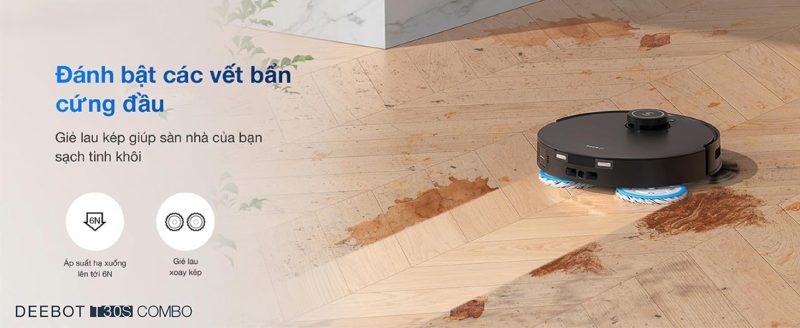 ROBOT HÚT BỤI LAU NHÀ ECOVACS DEEBOT T30S COMBO - 122 ROBOT HÚT BỤI LAU NHÀ ECOVACS DEEBOT T30S COMBO
