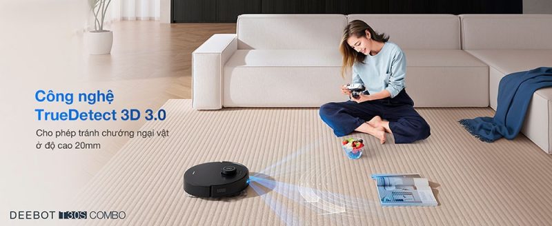 ROBOT HÚT BỤI LAU NHÀ ECOVACS DEEBOT T30S COMBO - 127 ROBOT HÚT BỤI LAU NHÀ ECOVACS DEEBOT T30S COMBO