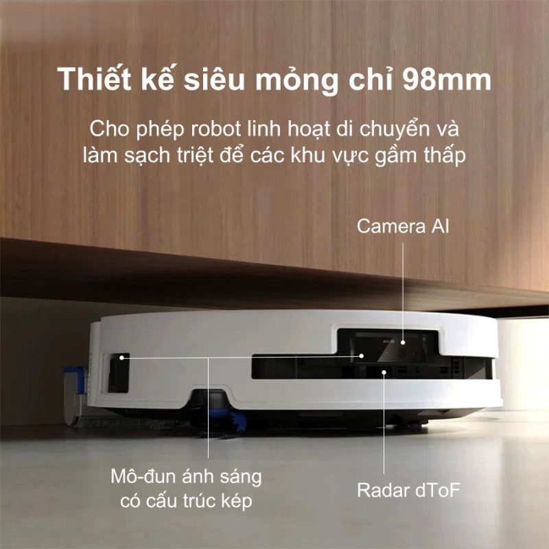 ROBOT HÚT BỤI LAU NHÀ ECOVACS DEEBOT T80 OMNI - 140 ROBOT HÚT BỤI LAU NHÀ ECOVACS DEEBOT T80 OMNI