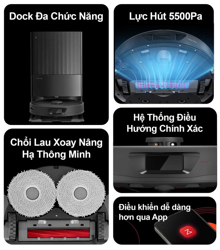 ROBOT HÚT BỤI LAU NHÀ ROBOROCK Q REVO - 89 ROBOT HÚT BỤI LAU NHÀ ROBOROCK Q REVO