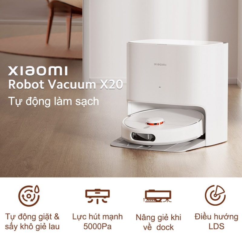 ROBOT HÚT BỤI LAU NHÀ XIAOMI VACUUM X20 - 63 ROBOT HÚT BỤI LAU NHÀ XIAOMI VACUUM X20