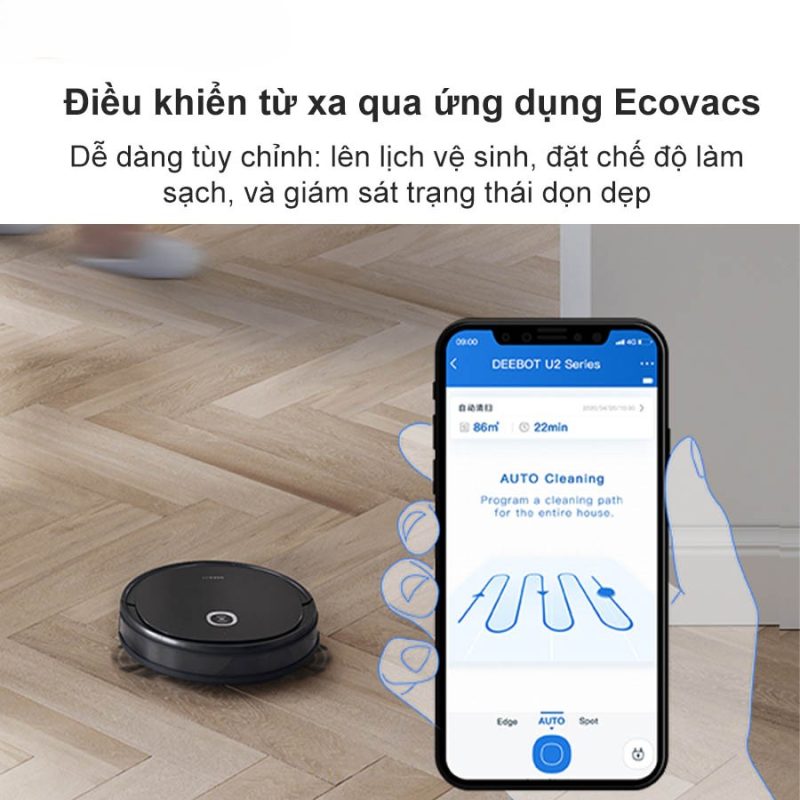 ROBOT HÚT BỤI LAU NHÀ ECOVACS DEEBOT U2 PRO - 69 ROBOT HÚT BỤI LAU NHÀ ECOVACS DEEBOT U2 PRO