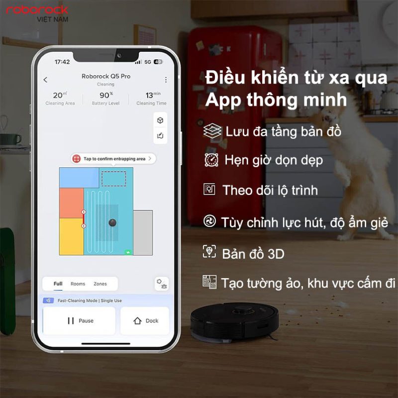 ROBOT HÚT BỤI LAU NHÀ ROBOROCK Q5 PRO - 69 ROBOT HÚT BỤI LAU NHÀ ROBOROCK Q5 PRO