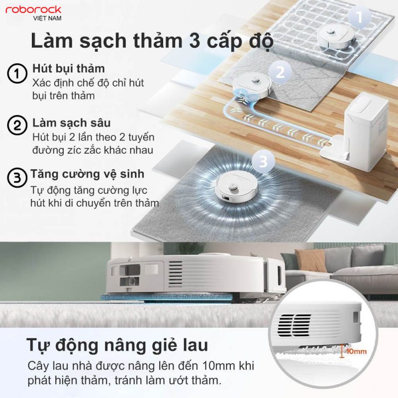 ROBOT HÚT BỤI LAU NHÀ ROBOROCK Q REVO MAXV - 97 ROBOT HÚT BỤI LAU NHÀ ROBOROCK Q REVO MAXV