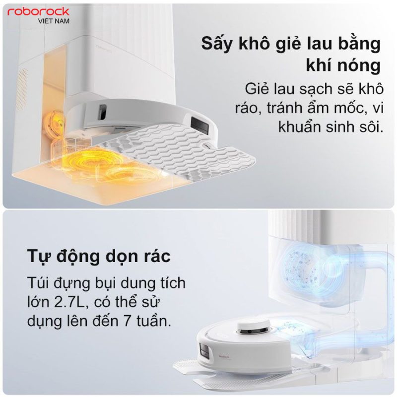 ROBOT HÚT BỤI LAU NHÀ ROBOROCK Q REVO MAXV - 101 ROBOT HÚT BỤI LAU NHÀ ROBOROCK Q REVO MAXV