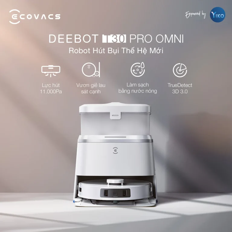 ROBOT HÚT BỤI LAU NHÀ ECOVACS DEEBOT T30 PRO OMNI - 120 ROBOT HÚT BỤI LAU NHÀ ECOVACS DEEBOT T30 PRO OMNI