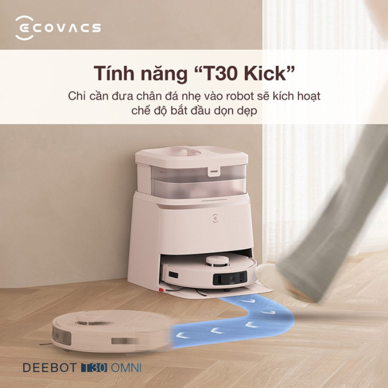 ROBOT HÚT BỤI LAU NHÀ ECOVACS DEEBOT T30 OMNI - 80 ROBOT HÚT BỤI LAU NHÀ ECOVACS DEEBOT T30 OMNI