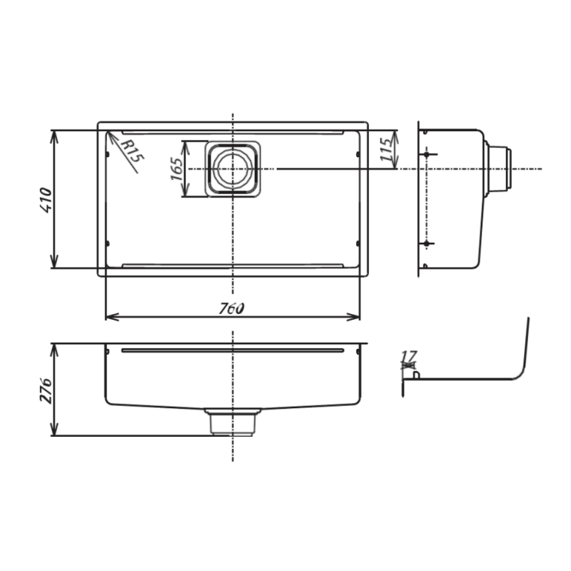 Chậu rửa bát SHIGERU LE JSM-K 2F FS - 12 Chậu rửa bát SHIGERU LE JSM-K 2F FS