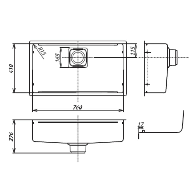 Chậu rửa bát SHIGERU LE JSM-K 3F FS - 10 Chậu rửa bát SHIGERU LE JSM-K 3F FS