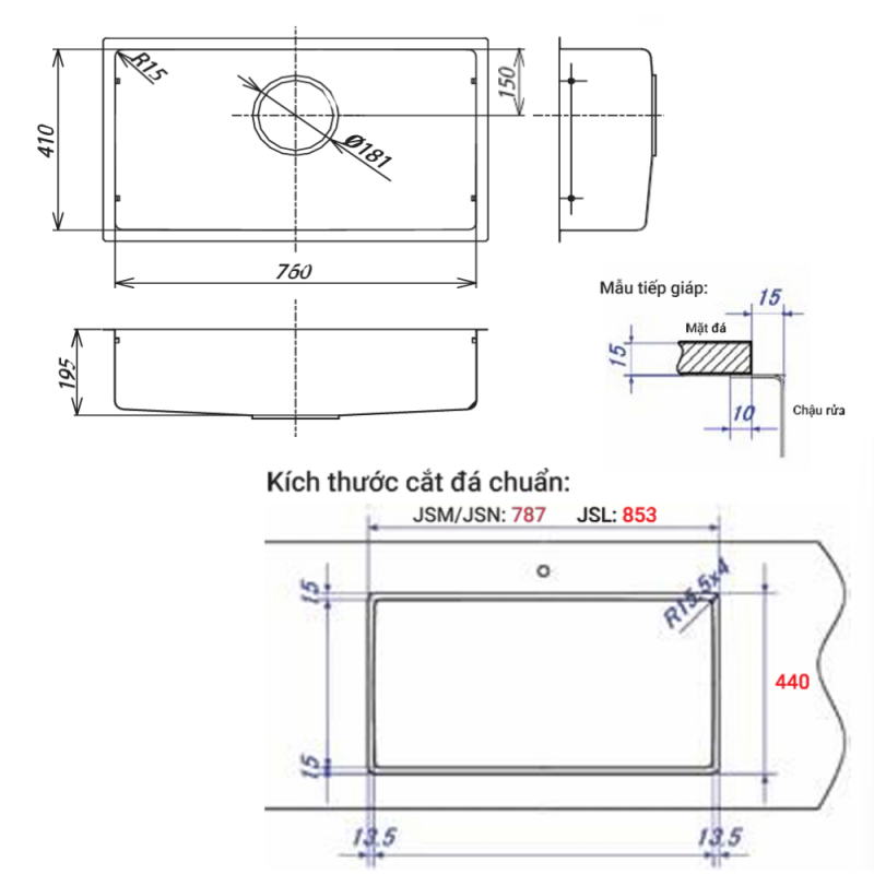 Chậu rửa bát SHIGERU JSN-K 2F FS - 12 Chậu rửa bát SHIGERU JSN-K 2F FS