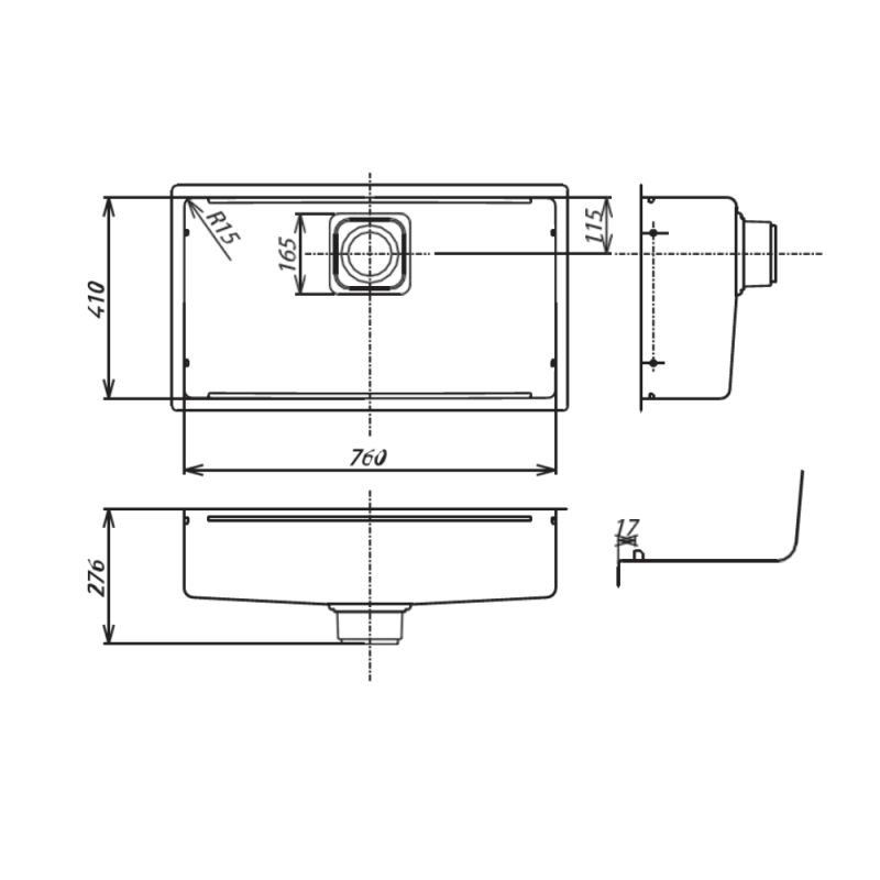 Chậu rửa bát SHIGURE LE JSM-K FS - 14 Chậu rửa bát SHIGURE LE JSM-K FS