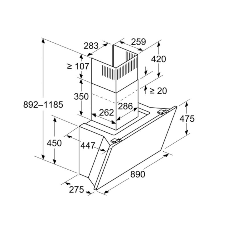 Máy hút mùi Bosch DWK91LT60 - 19 Máy hút mùi Bosch DWK91LT60