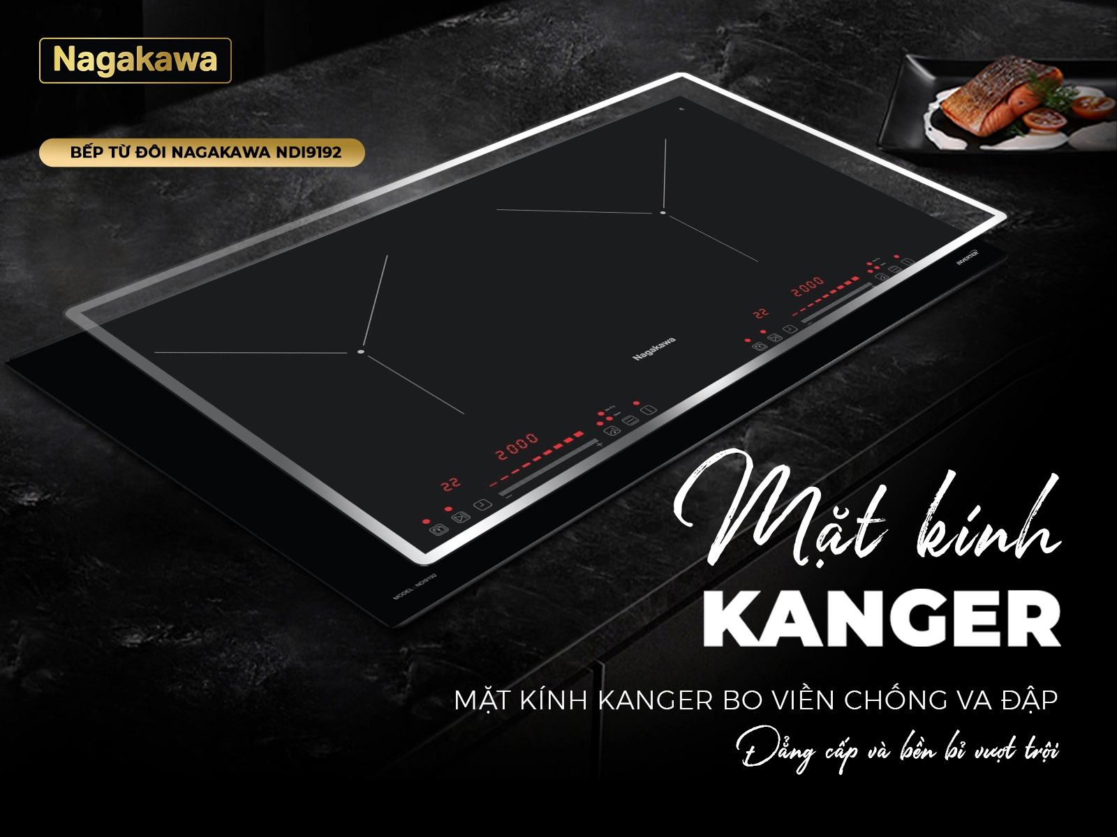 Bếp điện từ đôi Nagakawa NDI9192 - 20 Bếp điện từ đôi Nagakawa NDI9192 - 19