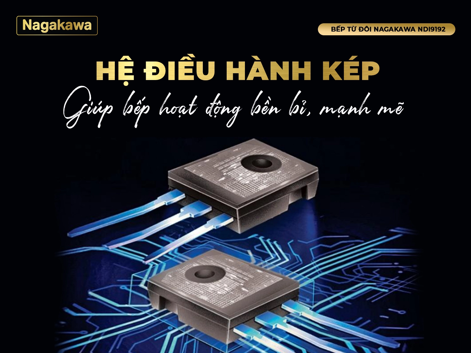 Bếp điện từ đôi Nagakawa NDI9192 - 4 Bếp điện từ đôi Nagakawa NDI9192 - 3