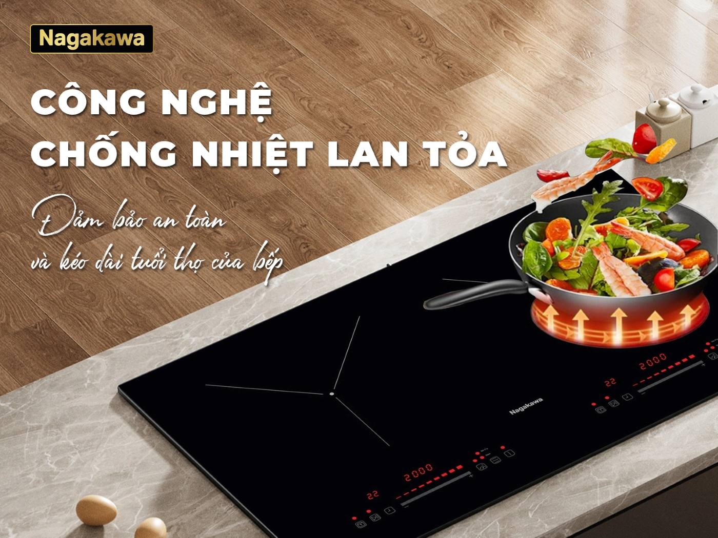 Bếp điện từ đôi Nagakawa NDI9192 - 10 Bếp điện từ đôi Nagakawa NDI9192 - 9