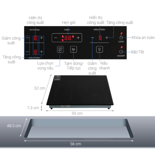 Bếp điện từ Nagakawa NAG1253M - 3