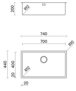 Chậu rửa bát NoBiNox CANOVA NT600B BA7000X - 17