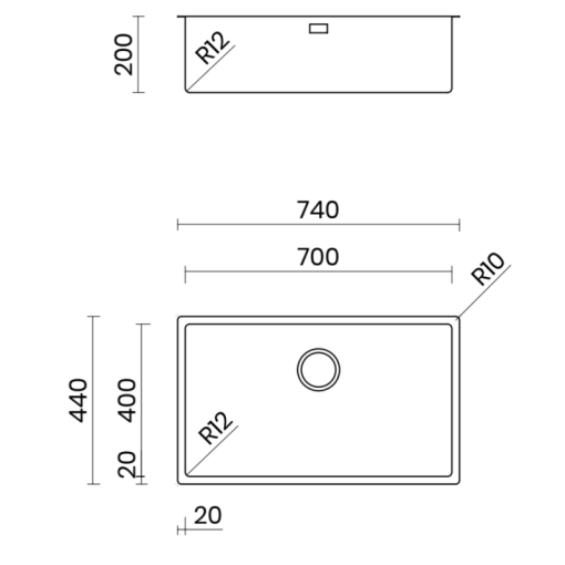 Chậu rửa bát NoBiNox CANOVA NT600B BA7000X - 3
