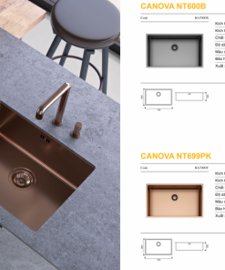 Chậu rửa bát NoBiNox CANOVA NT699PK BA7000Y - 25