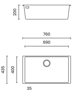 Chậu rửa bát NoBiNox MITO NT760W MI76UW - 16 Chậu rửa bát NoBiNox MITO NT760W MI76UW - 15