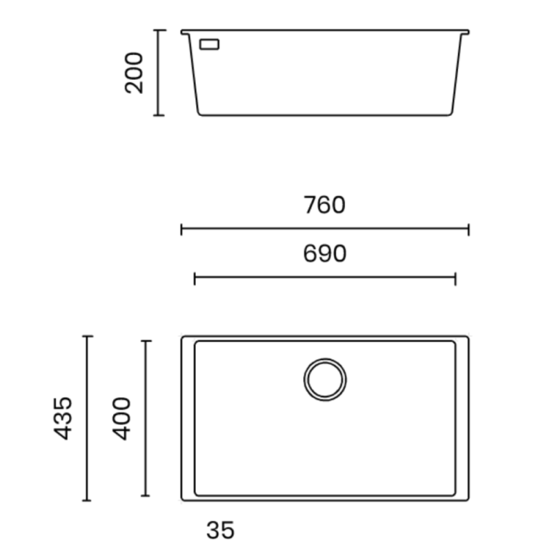 Chậu rửa bát NoBiNox MITO NT760W MI76UW - 27 Chậu rửa bát NoBiNox MITO NT760W MI76UW