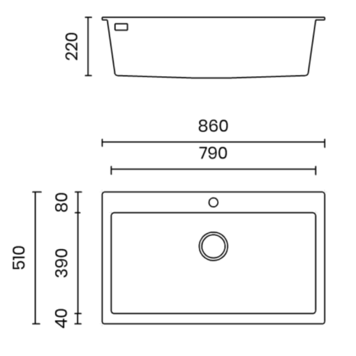Chậu rửa bát NoBiNox MITO NT860W VI86W - 3