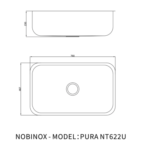Chậu rửa bát NoBiNox PURA NT622U - 3