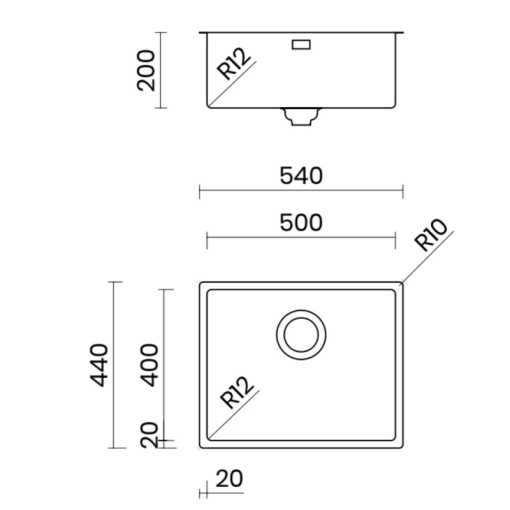 Chậu rửa bát NoBiNox PURA NT654U BA5000I - 3