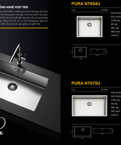 Chậu rửa bát NoBiNox PURA NT670U BA7000I - 24 Chậu rửa bát NoBiNox PURA NT670U BA7000I - 23