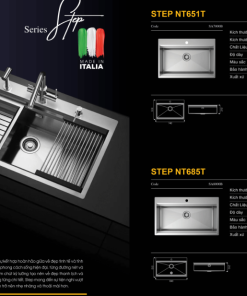 Chậu rửa bát NoBiNox STEP NT685T SA8000B - 21