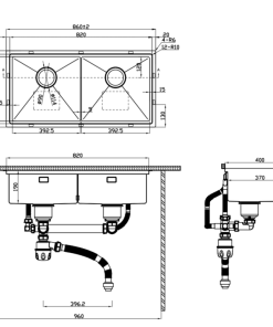 COMBO Chậu rửa chén Hafele WS SINK COMBO 567.94.057 - 13