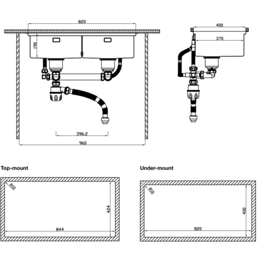 COMBO Chậu rửa chén Hafele WS SINK COMBO 567.94.057 - 5