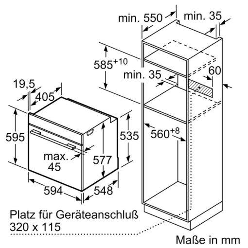 Lò nướng âm tủ BOSCH HBG7741B1 Serie 8 - 3
