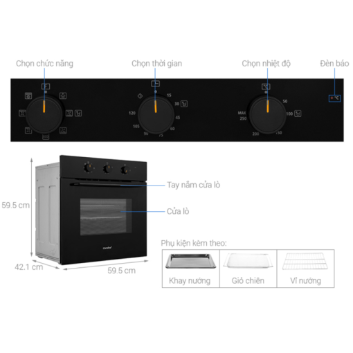 Lò nướng âm tủ COMFEE CO-AC70KB - 3