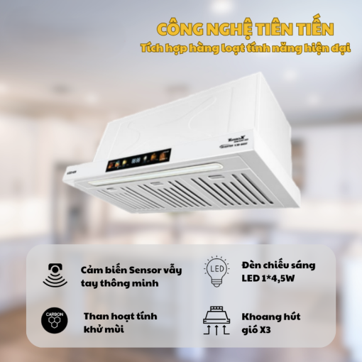 Máy hút mùi Kocher TURBO X3D-669T - 9