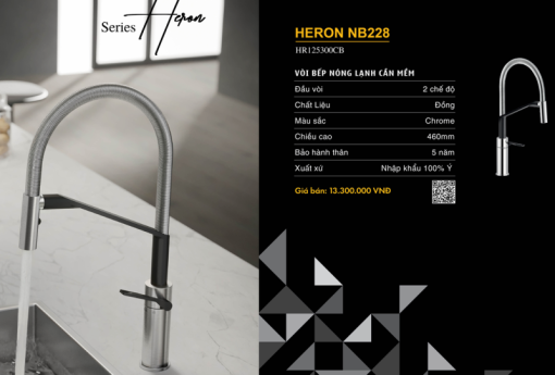 Vòi rửa bát NOBILI HERON NB228 HR125300CB - 5