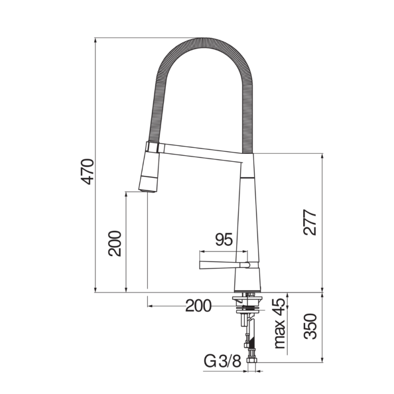 Vòi rửa bát NOBILI LIKID NB880 LK00300CR - 39 Vòi rửa bát NOBILI LIKID NB880 LK00300CR