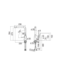 Vòi rửa bát NOBILI MANIA NB214 CU128113CR - 22 Vòi rửa bát NOBILI MANIA NB214 CU128113CR - 21