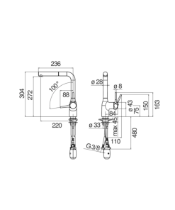 Vòi rửa bát NOBILI MANIA NB215T CU128117/1CR - 20 Vòi rửa bát NOBILI MANIA NB215T CU128117/1CR - 19
