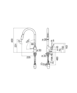 Vòi rửa bát NOBILI MANIA NB305C CU128137CR - 24 Vòi rửa bát NOBILI MANIA NB305C CU128137CR - 23