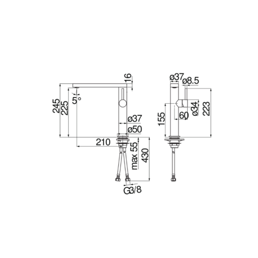 Vòi rửa bát NOBILI MATCH NB219R MH109113RJCR - 3
