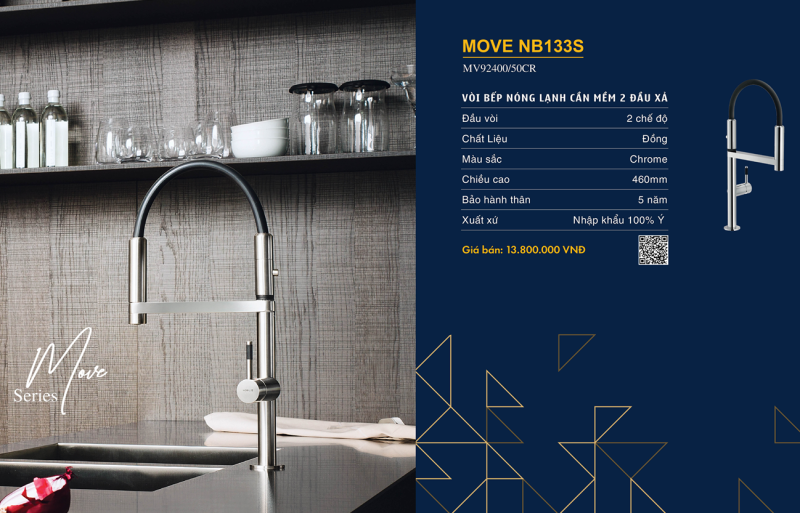 Vòi rửa bát NOBILI MOVE NB133S - 44 Vòi rửa bát NOBILI MOVE NB133S